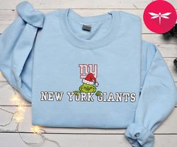 Grinch NFL New York Giants Embroidered Sweatshirt, Grinch NFL Sport Embroidered Sweatshirt, NFL Embroidered Shirt
