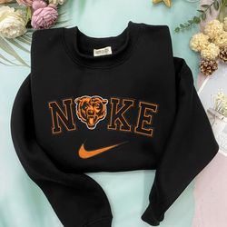 Nike NFL Chicago Bears Emboidered Hoodie, Nike NFL Embroidered Sweatshirt, NFL Embroidered Football, NK03A Shirt