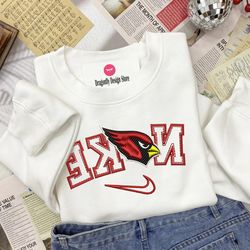 Nike NFL Arizona Cardinals Emboidered Hoodie, Nike NFL Embroidered Sweatshirt, NFL Embroidered Football, NK01B Shirt