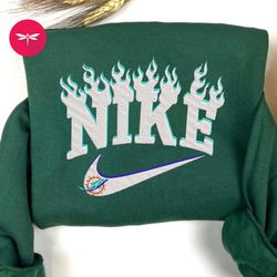 Nike NFL Miami Dolphins Embroidered Hoodie, Nike NFL Embroidered Sweatshirt, NFL Embroidered Football, Nike NK22D