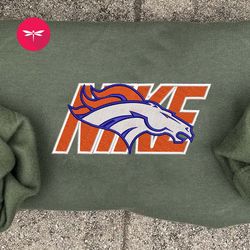 Nike NFL Denver Broncos Embroidered Hoodie, Nike NFL Embroidered Sweatshirt, NFL Embroidered Football, Nike NK10F