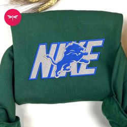 Nike NFL Detroit Lions Embroidered Hoodie, Nike NFL Embroidered Sweatshirt, NFL Embroidered Football, Nike NK11F