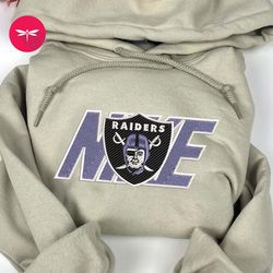 Nike NFL Las Vegas Raiders Embroidered Hoodie, Nike NFL Embroidered Sweatshirt, NFL Embroidered Football, Nike NK13F