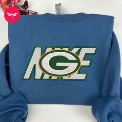 Nike NFL Green Bay Packers Embroidered Hoodie, Nike NFL Embroidered Sweatshirt, NFL Embroidered Football, Nike NK19F