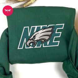 Nike NFL Philadelphia Eagles Embroidered Hoodie, Nike NFL Embroidered Sweatshirt, NFL Embroidered Football, Nike NK32F