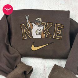 Nike NFL Alvin Kamara Embroidered Hoodie, Nike NFL Embroidered Sweatshirt, NFL Embroidered Football, Nike Shirt NK08G