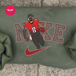 Nike NFL Kyle Pitts Embroidered Hoodie, Nike NFL Embroidered Sweatshirt, NFL Embroidered Football, Nike Shirt NK10G
