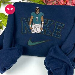 Nike NFL Jalent Hurts Embroidered Hoodie, Nike NFL Embroidered Sweatshirt, NFL Embroidered Football, Nike Shirt NK16G