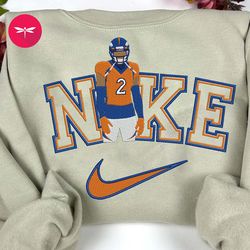 Nike NFL Patrick Surtain II Embroidered Hoodie, Nike NFL Embroidered Sweatshirt, NFL Embroidered Football, Nike NK25G