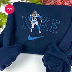 Nike NFL Brian Burns Embroidered Hoodie, Nike NFL Embroidered Sweatshirt, NFL Embroidered Football, Nike Shirt NK28G