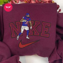 Nike NFL Dameon Pierce Embroidered Hoodie, Nike NFL Embroidered Sweatshirt, NFL Embroidered Football, Nike Shirt NK29G