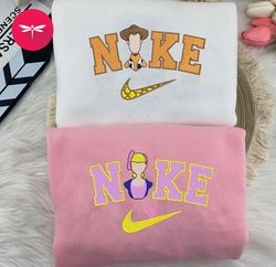 Nike Couple Woody and Bo Peep Embroidery Hoodie, Toy Story Couple Couple Embroidery Sweater, Disney Movie Nike CP22