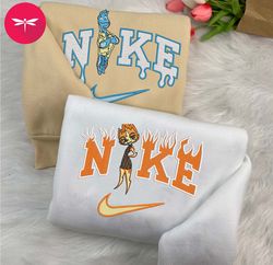Nike Ember And Wade Embroidered Sweatshirt, Goofy Couple Crewneck Embroidered, Disney Nike Shirt CP40