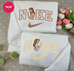 Nike Valentine Tarzan Embroidered Hoodie, Valentine Couple Nike Embroidered Sweater, Tarzan and Tarzan Movie Nike NK07