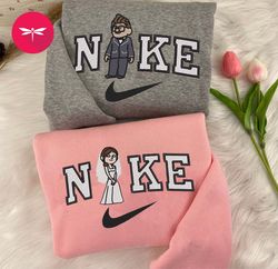 Nike Valentine Ellie Embroidered Hoodie, Valentine Couple Nike Embroidered Sweater,Ellie Movie Nike Embroidered NK25