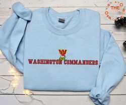 Grinch NFL Washington Commanders Embroidered Sweatshirt, Grinch NFL Sport Embroidered Sweatshirt, NFL Embroidered Shirt