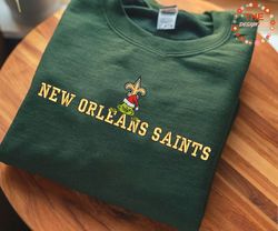 Grinch NFL New Orleans Saints Embroidered Sweatshirt, Grinch NFL Sport Embroidered Sweatshirt, NFL Embroidered Shirt