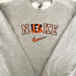 Nike NFL Cincinnati Bengals Emboidered Hoodie, Nike NFL Embroidered Sweatshirt, NFL Embroidered Football, Nike NK04A