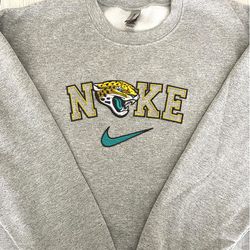 Nike NFL Jacksonville Jaguars Emboidered Hoodie, Nike NFL Embroidered Sweatshirt, NFL Embroidered Football, Nike NK09A
