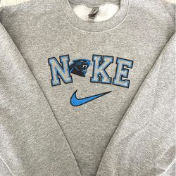 Nike NFL Carolina Panthers Emboidered Hoodie, Nike NFL Embroidered Sweatshirt, NFL Embroidered Football, Nike NK12A