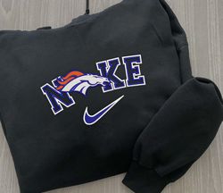 Nike NFL Denver Broncos Emboidered Hoodie, Nike NFL Embroidered Sweatshirt, NFL Embroidered Football, Nike NK25A