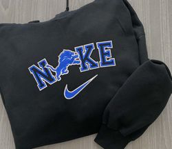 Nike NFL Detroit Lions Emboidered Hoodie, Nike NFL Embroidered Sweatshirt, NFL Embroidered Football, Nike NK32A