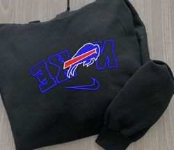 Nike NFL Buffalo Bills Emboidered Hoodie, Nike NFL Embroidered Sweatshirt, NFL Embroidered Football, Nike NK03B