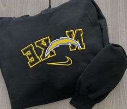 Nike NFL Los Angeles Chargers Emboidered Hoodie, Nike NFL Embroidered Sweatshirt, NFL Embroidered Football, Nike NK21B