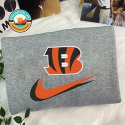 Nike NFL Cincinnati Bengals Embroidered Hoodie, Nike NFL Embroidered Sweatshirt, NFL Embroidered Football, Nike NK06E