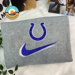Nike NFL Indianapolis Colts Embroidered Hoodie, Nike NFL Embroidered Sweatshirt, NFL Embroidered Football, Nike NK18E
