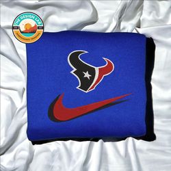 Nike NFL Houston Texans Embroidered Hoodie, Nike NFL Embroidered Sweatshirt, NFL Embroidered Football, Nike NK20E