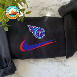 Nike NFL Tennessee Titans Embroidered Hoodie, Nike NFL Embroidered Sweatshirt, NFL Embroidered Football, Nike NK30E