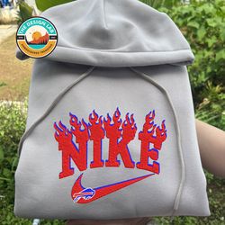 Nike NFL Buffalo Bills Embroidered Hoodie, Nike NFL Embroidered Sweatshirt, NFL Embroidered Football, NK04D Shirt