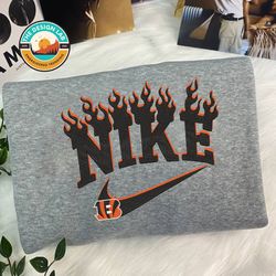 Nike NFL Cincinnati Bengals Embroidered Hoodie, Nike NFL Embroidered Sweatshirt, NFL Embroidered Football, NK06D Shirt