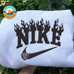 Nike NFL Las Vegas Raiders Embroidered Hoodie, Nike NFL Embroidered Sweatshirt, NFL Embroidered Football, NK13D Shirt