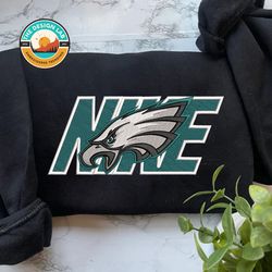 Nike NFL Philadelphia Eagles Embroidered Hoodie, Nike NFL Embroidered Sweatshirt, NFL Embroidered Football, NK32F Shirt