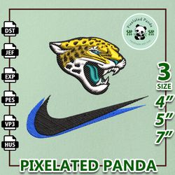 NFL Jacksonville Jaguars, Nike NFL Embroidery Design, NFL Team Embroidery Design, Nike Embroidery Design