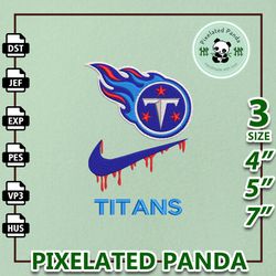 NFL Tennessee Titans, Nike NFL Embroidery Design, NFL Team Embroidery Design, Nike Embroidery Design, Instant Download