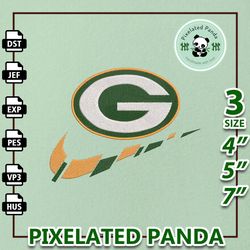 NFL Green Bay Packers, Nike NFL Embroidery Design, NFL Team Embroidery Design, Nike Embroidery Design, Instant Download