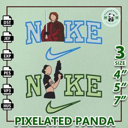 Nike Couple Padme and Anakin Embroidery Design, Star Wars Couple Nike Embroidery, Movie Nike Embroidery File