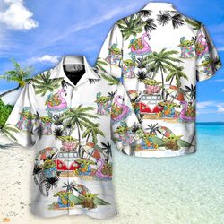 Disney Star Wars Hawaiian Shirt Summer Beach Starwars Cartoon Baby Yoda Aloha Button Up Shirt