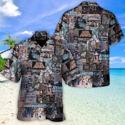 Disney Star Wars Hawaiian Shirt Summer Beach Starwars Comic Fan Collection Style Aloha Button Up Shirt