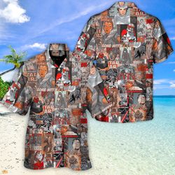 Disney Star Wars Hawaiian Shirt Summer Beach Starwars Comic Vintage Style Aloha Button Up Shirt