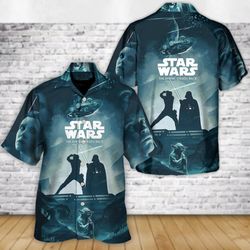 Disney Star Wars Hawaiian Shirt Summer Beach Starwars The Empire Strikes Back Aloha Button Up Shirt