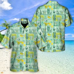 Disney Star Wars Hawaiian Shirt Summer Beach Starwars Tiki Tropical Aloha Button Up Shirt