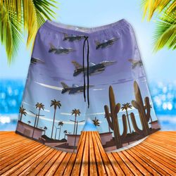 Air National Guard Air Force Reserve Command Test Center F-16C Fighting Falcon Hawaiian Shirt