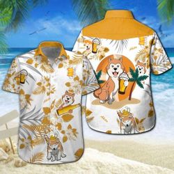 Akita Beer Hawaiian Shirt Summer Button Up