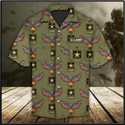 American Flag Eagle U.S Army Hawaiian Shirt
