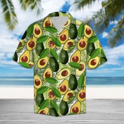 Avocado Hawaiian Shirt Summer Button Up