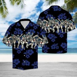 Awesome Astronaut Hawaiian Shirt Summer Button Up 1